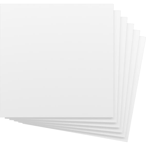 Ekena Millwork 7 3/4W x 7 3/4H x 3/8T PVC Hobby Boards, Unfinished, 6PK HBP08X08X375BUN - main